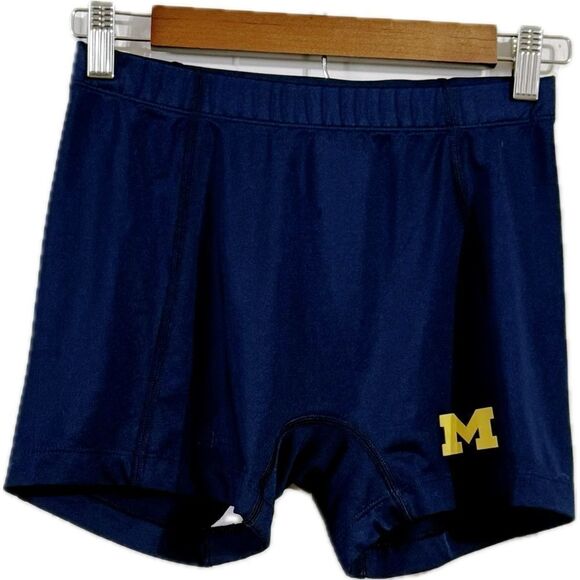 Adidas Blue and Yellow Athletic Shorts with Elastic Waistband - Picture 1 of 4